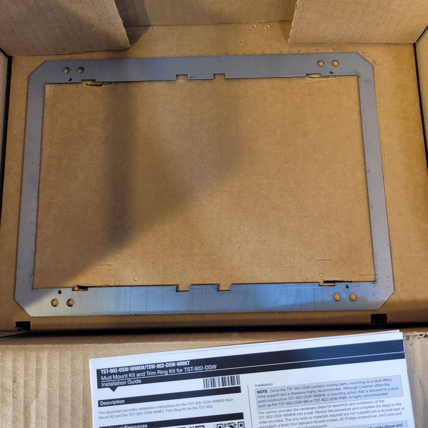 Crestron TST-902-DSW-WMKM Mud Mounting Kit And Trim Ring Kit New Open Box