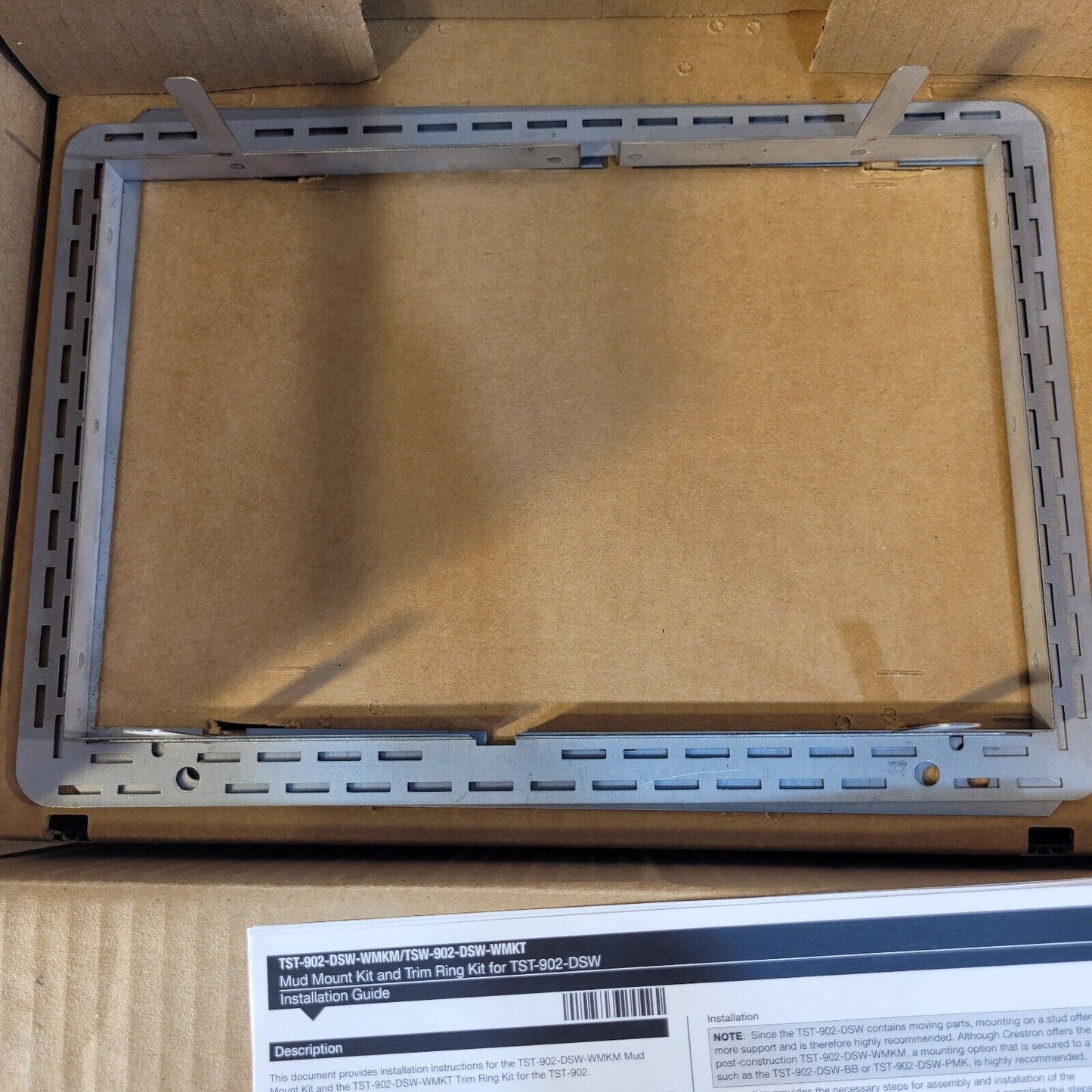 Crestron TST-902-DSW-WMKM Mud Mounting Kit And Trim Ring Kit New Open Box
