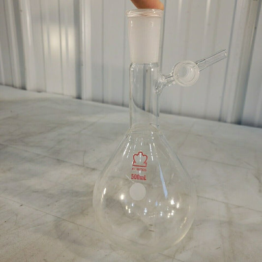 Kontes 500mL Schlenk Flask 24/40 Modified Tube Glass Laboratory