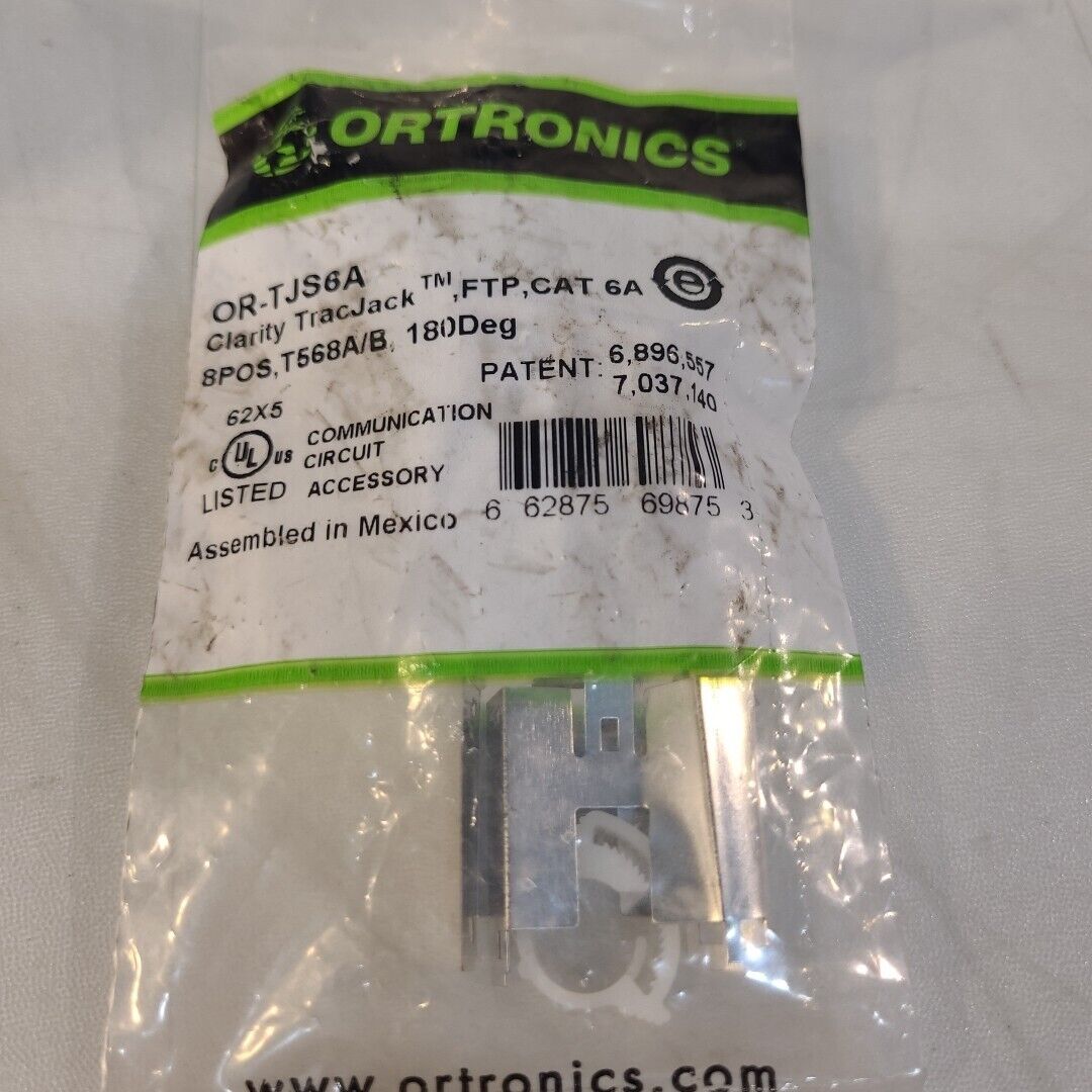 Ortronics OR-TJS6A Clarity TracJack Category 6A Shielded Jack, FTP, New Sealed