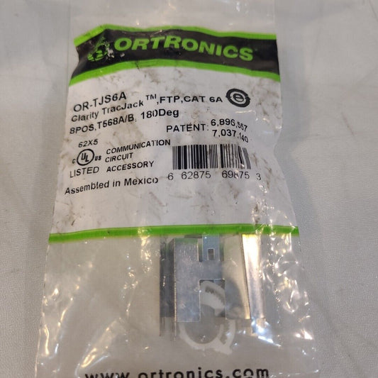 Ortronics OR-TJS6A Clarity TracJack Category 6A Shielded Jack, FTP, New Sealed
