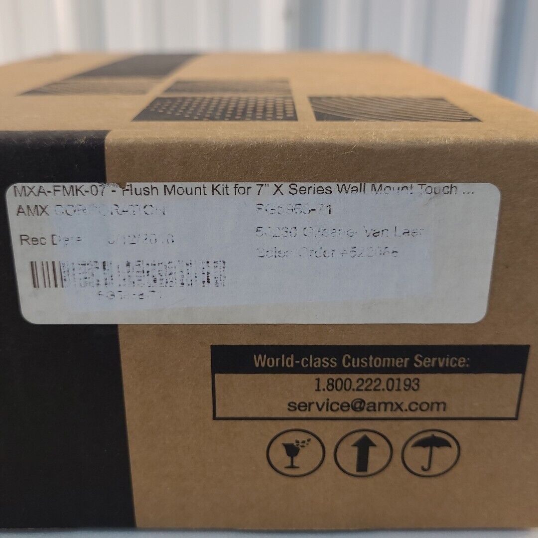 AMX FMK-07 Flush Mount Kit Modero X Series For 7" X Series Wall Mount Touch New
