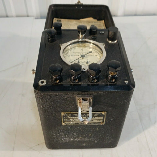 1929 Vintage General Electric Co. IB-7 Portable Induction Test Meter