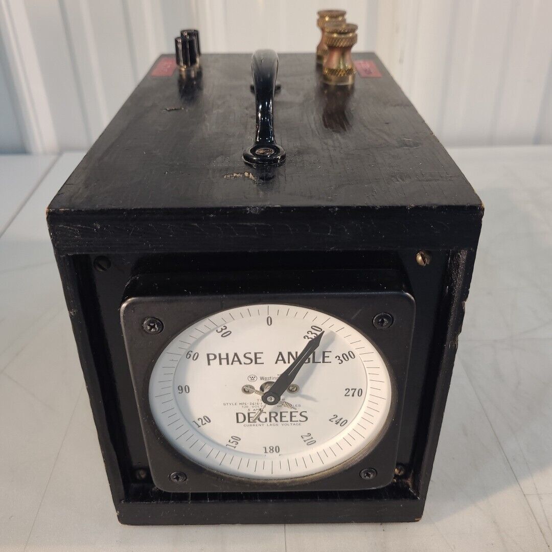 Westinghouse KI-241 Vintage Phase Angle Meter 120V 60cycle 5amp