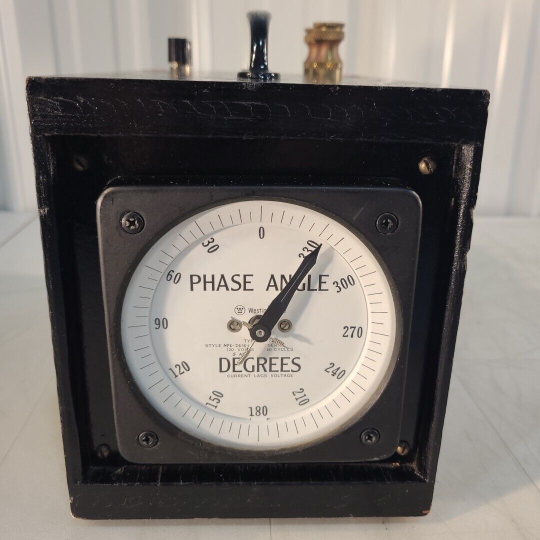 Westinghouse KI-241 Vintage Phase Angle Meter 120V 60cycle 5amp