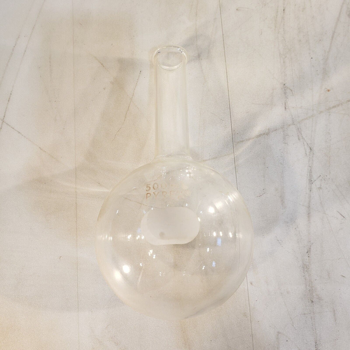 Pyrex Lab Cover And Bottom Pyrex 500mL Long Neck Round Bottom Glass Flask – Lab Liquidators Store