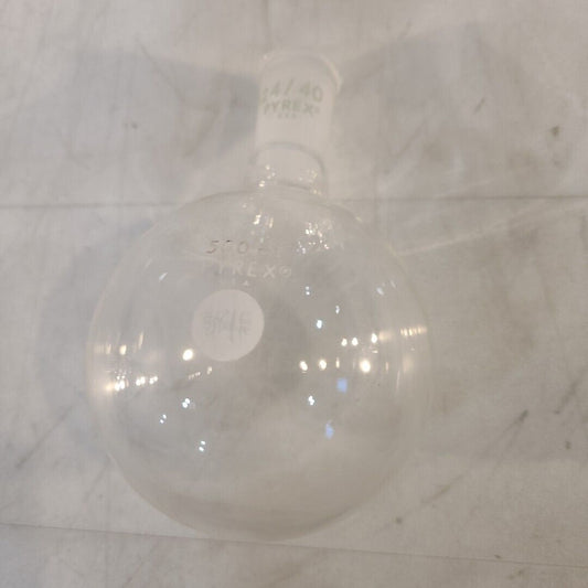 Pyrex 500mL Round Bottom Glass Boiling Flask 24/40 Female Connector Labratory