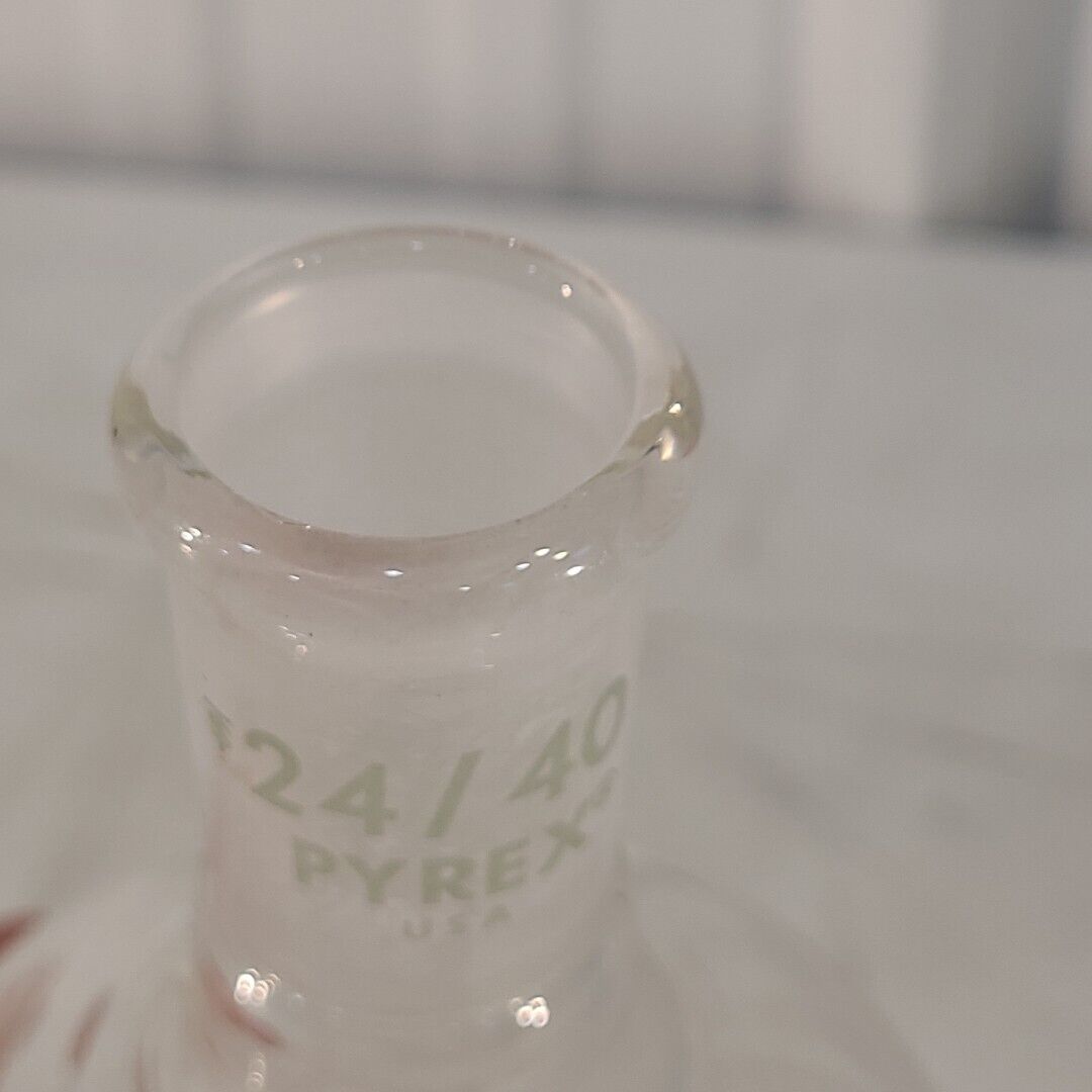 Pyrex Lab Cover And Bottom Pyrex 500mL Round Bottom Glass Boiling Flask 24/40 Female Connector La ...
