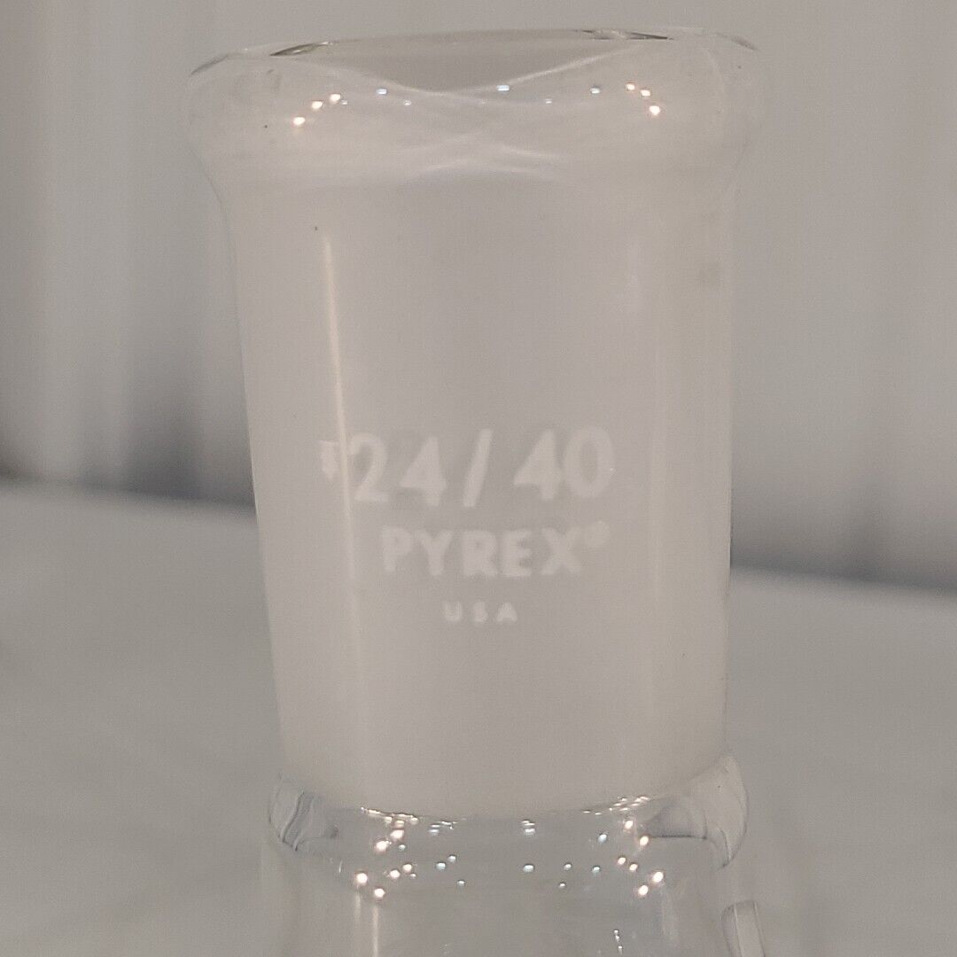Pyrex Lab Cover And Bottom Pyrex 1000mL Round Bottom Glass Boiling Flask 24/40 Female Connector L ...