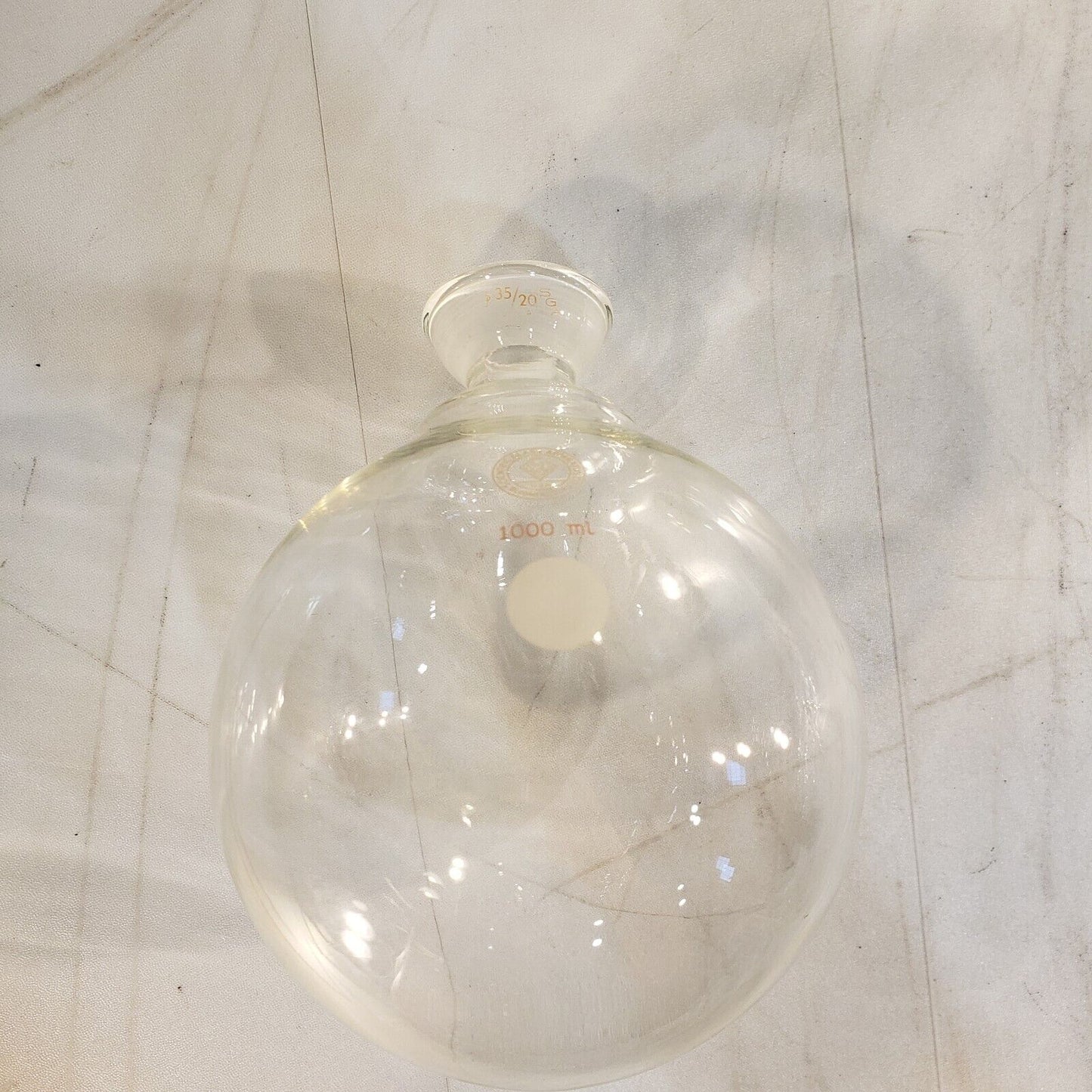 Scientific Glass Apparatus 1000mL 35/20 Round Bottom Glass Flask