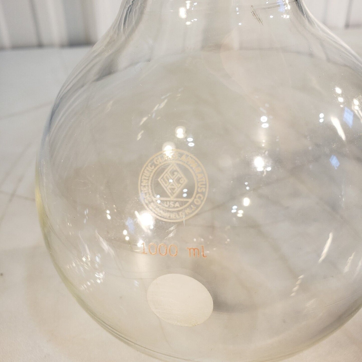 Scientific Glass Apparatus 1000mL 35/20 Round Bottom Glass Flask