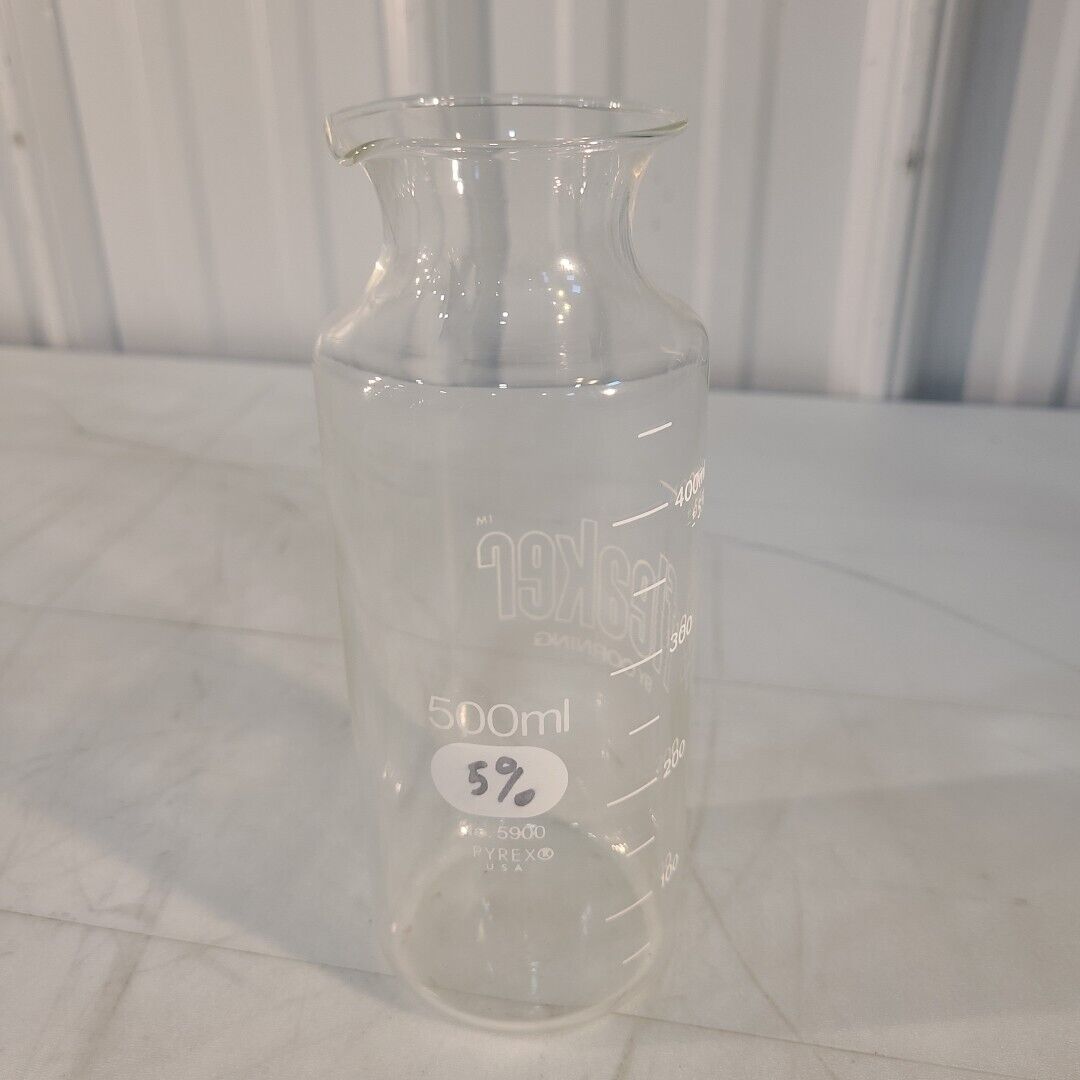 Pyrex Corning 5900 Fleaker 500mL Glassware Labratory Glass Pour Spout ...