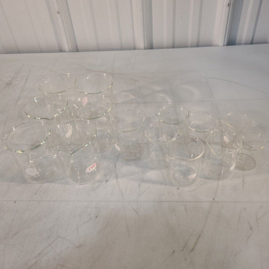 Lot Of 14 Pyrex Corning 1000 Beaker 6x 250mL 1x 150mL 5x 100mL 2x 50mL Glassware
