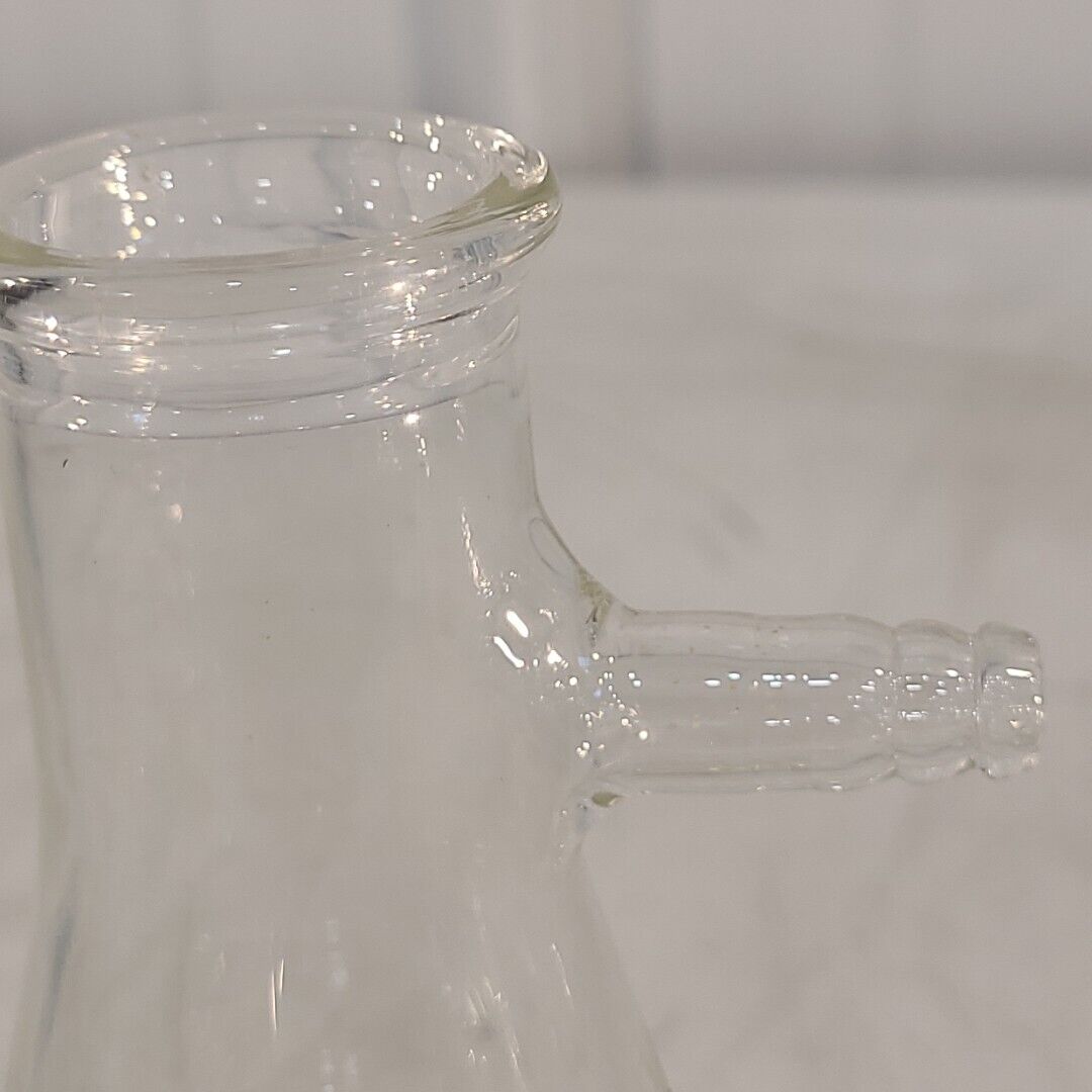 Lot Of 7 Pyrex Kimax 5340 27060 Erlenmeyer Flasks w/ Filtering Sidearm