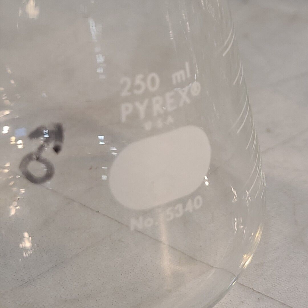 Lot Of 7 Pyrex Kimax 5340 27060 Erlenmeyer Flasks w/ Filtering Sidearm