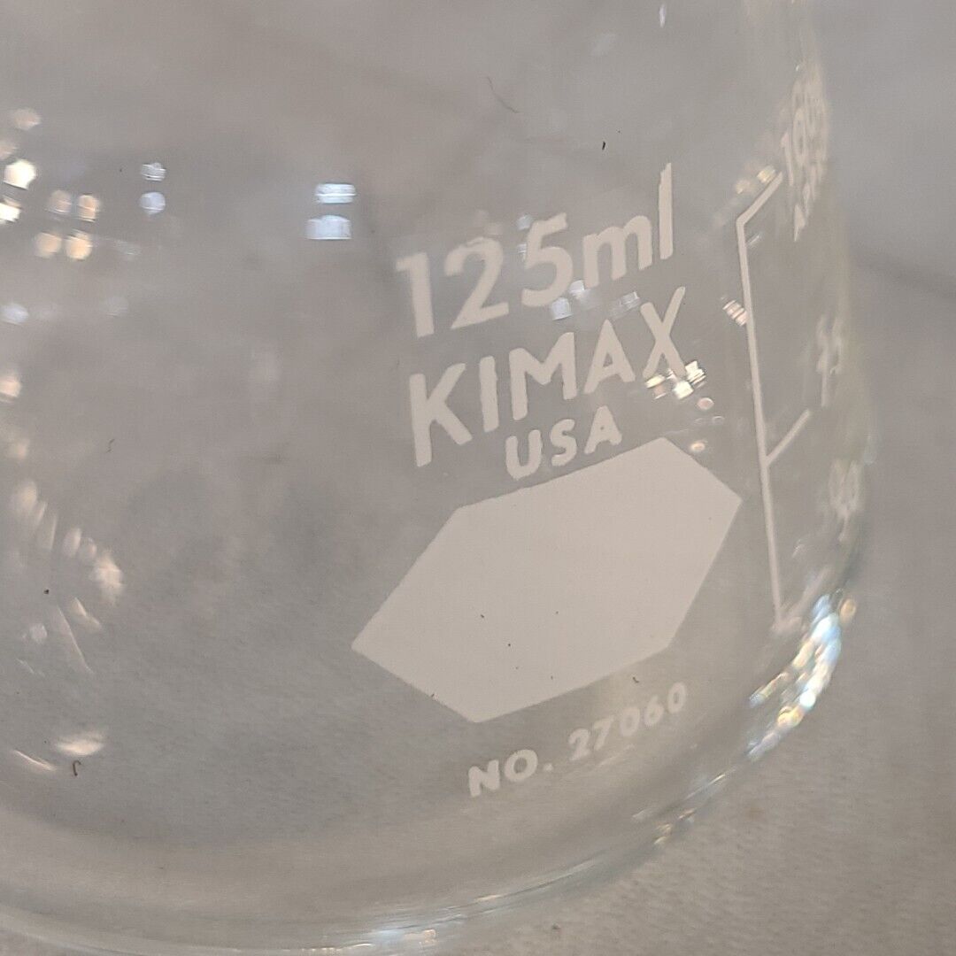 Lot Of 7 Pyrex Kimax 5340 27060 Erlenmeyer Flasks w/ Filtering Sidearm