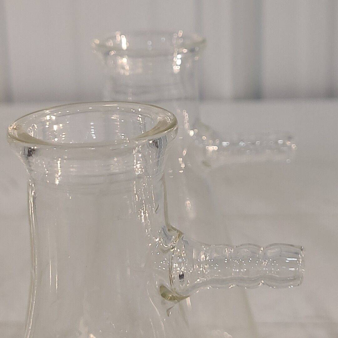 Lot Of 7 Pyrex Kimax 5340 27060 Erlenmeyer Flasks w/ Filtering Sidearm