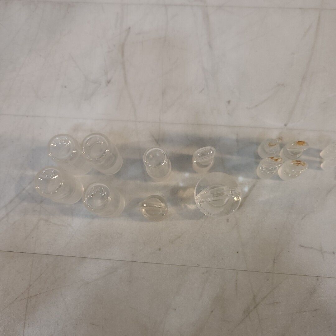 Lot Of 14 Pyrex Corning Stoppers Glassware Labratory Plugs Tapered Hollow