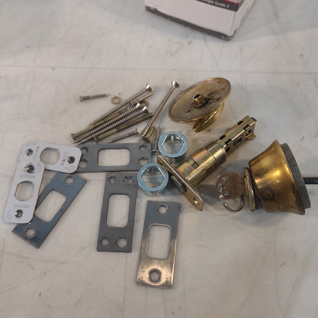 Kwikset 660 Single Standard Cylinder Deadbolt Antique Brass