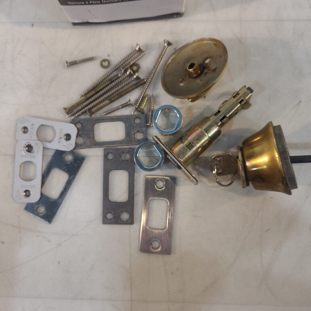 Kwikset 660 Single Standard Cylinder Deadbolt Antique Brass