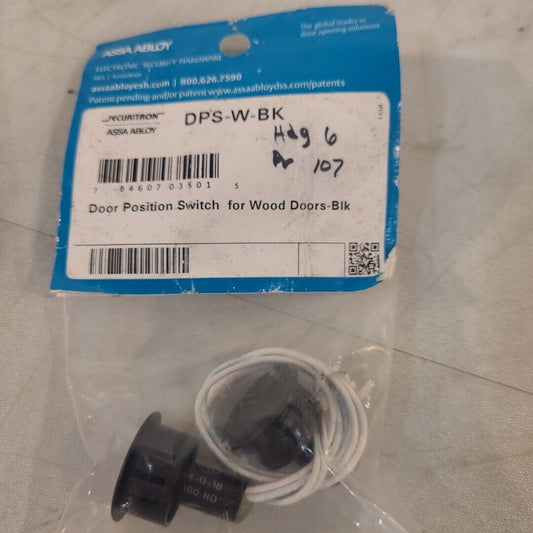 Securitron DPS-W-BK Door Position Switch Black Wood Doors Assa Abloy Security