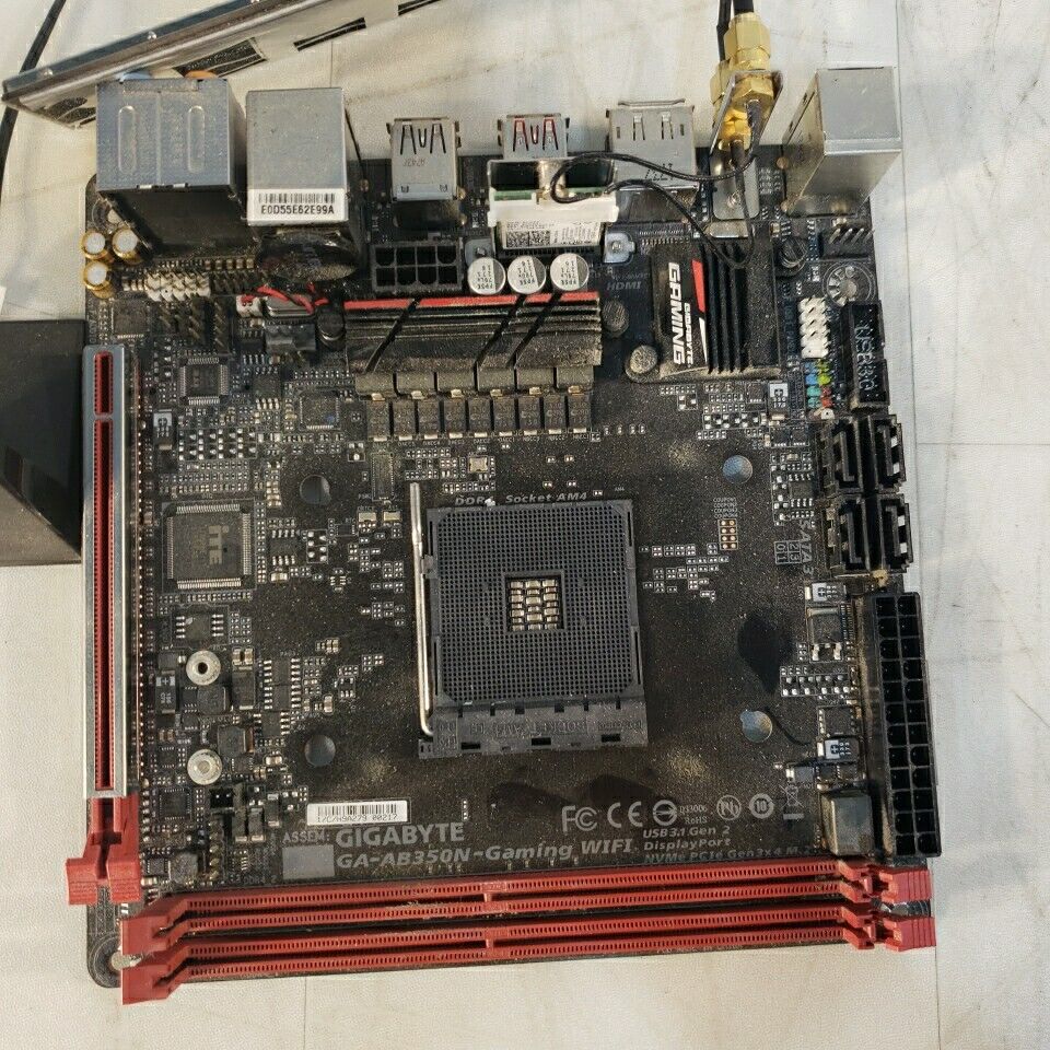 FOR PARTS Gigabyte GA-AB350N Gaming-Wifi Motherboard with ASUS Antenna