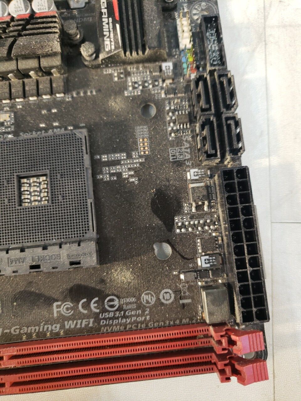 FOR PARTS Gigabyte GA-AB350N Gaming-Wifi Motherboard with ASUS Antenna