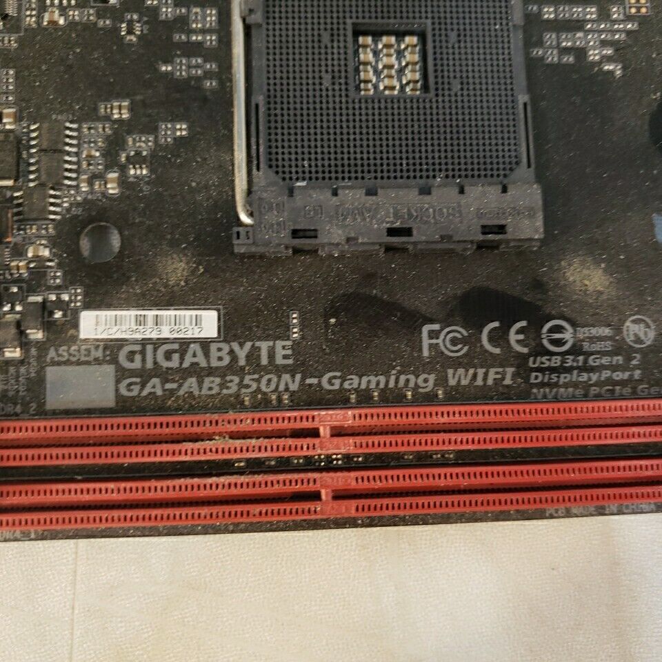 FOR PARTS Gigabyte GA-AB350N Gaming-Wifi Motherboard with ASUS Antenna