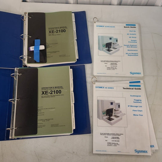 Sysmex XE-2100 Owners Operators Manual Technical Guide Maintenance w/ Driver USB