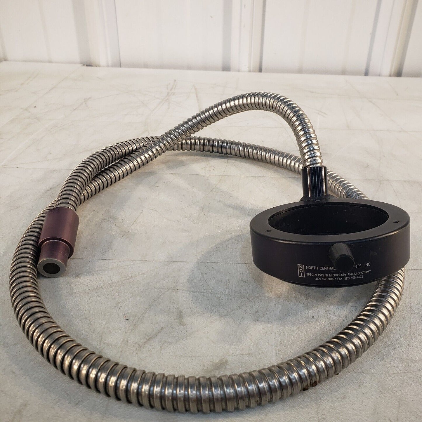 NCI Fiberoptic Ring Light 9/16" ID 3-1/2" OD 45" Length 6/8" Port Diameter