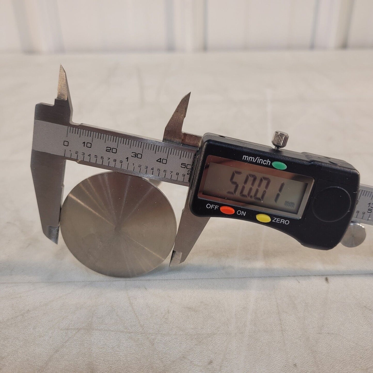 TA Inst 0.04 Radians Rheometer Rotor 50mm Dia Upper Geometry Spindle 316 SS