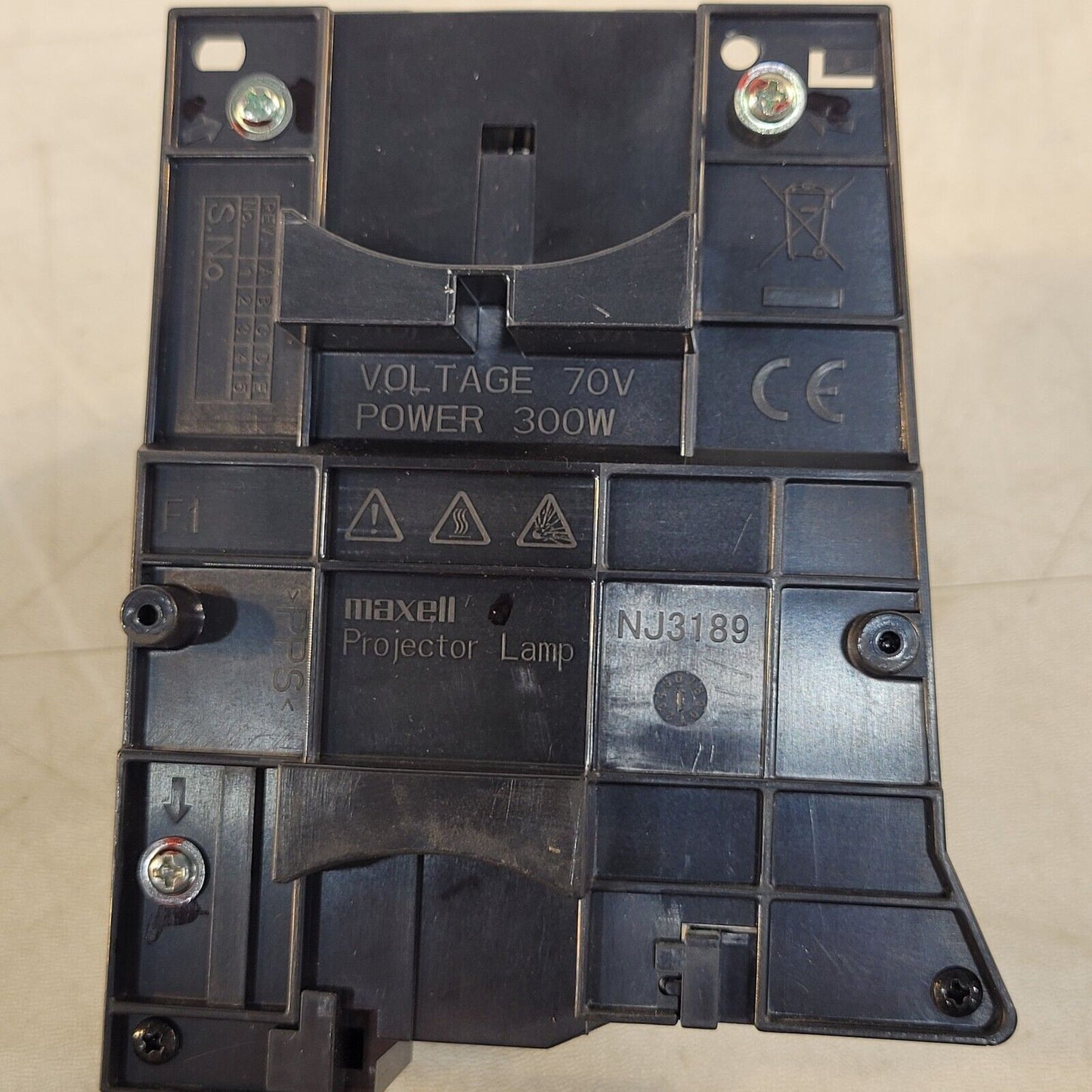 Maxell NJ3189 Projector Lamp Housing Lamp Burnt Out Hitachi