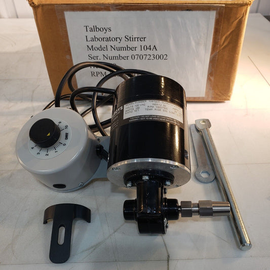 NEW Talboys 104A Overhead Mixer Stirrer 1/18 HP Dual Shaft 1000-7500RPM 60Hz