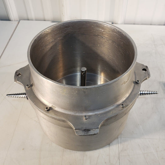 Cast Aluminum Jacketed Mixing Bowl Vessel 8" Diameter Cooling Heating