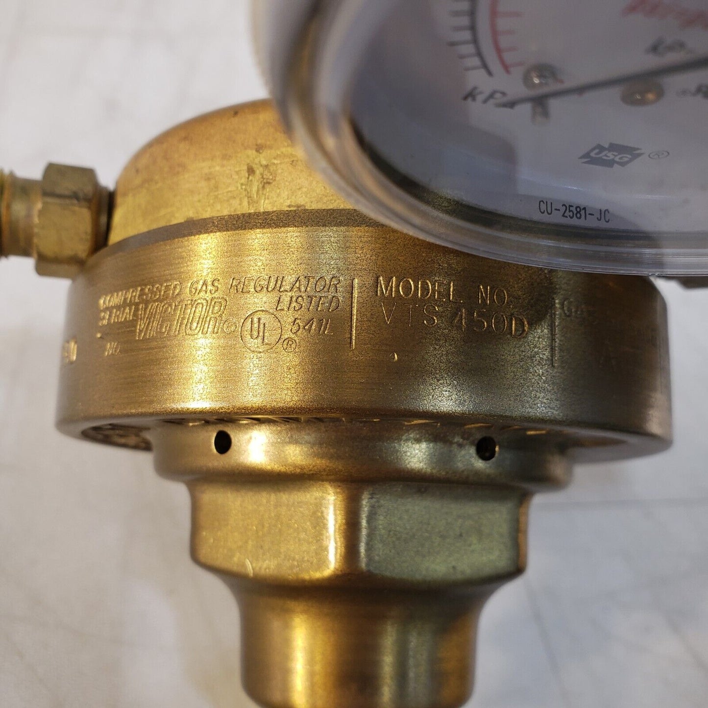 Victor VTS450D Compressed Air Regulator Max Inlet 3000PSIG Equipment Co.