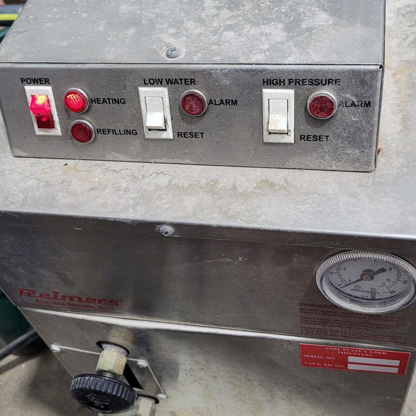 Reimers AR8 Steam Generator Water Dental Sterilizer Tested Working Pressurized