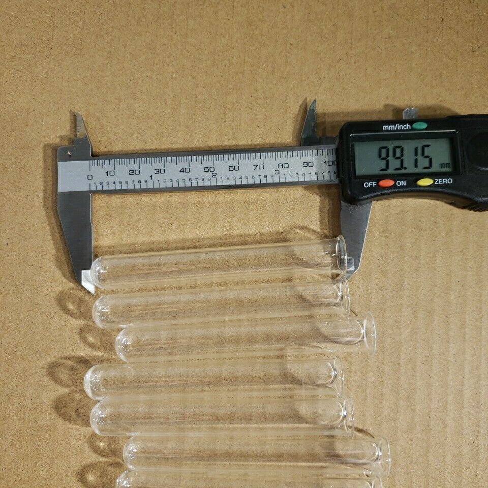Lot Of 18 Test Tubes Glass Vial 10mL 100x13mm Round Bottom Laboratory Chemistry