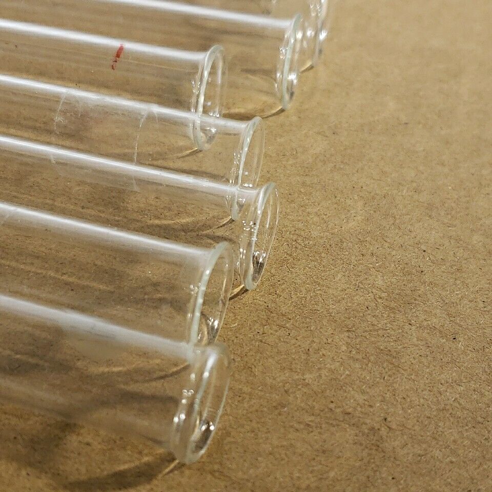 Lot Of 18 Test Tubes Glass Vial 10mL 100x13mm Round Bottom Laboratory Chemistry