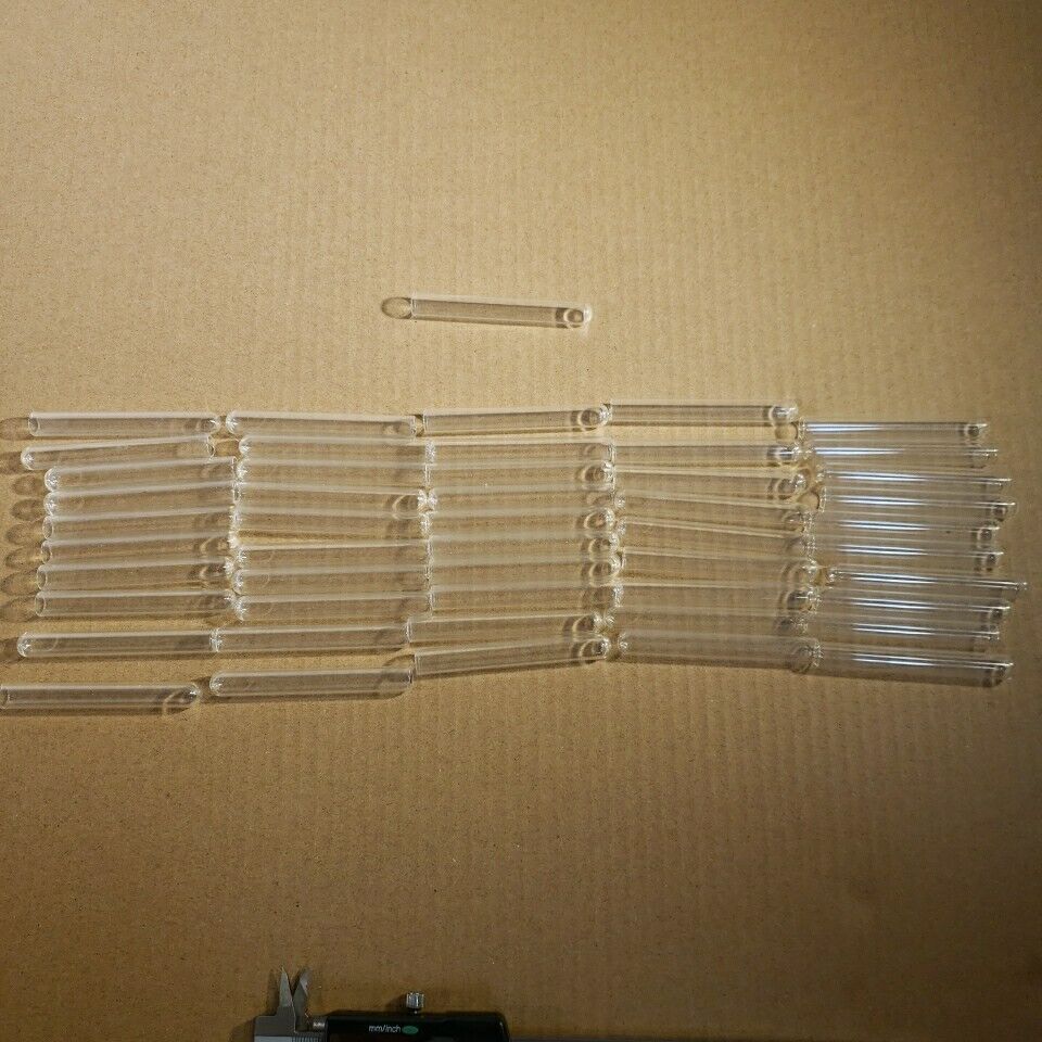 Lot Of 51 Test Tube Vial Glassware 5mL 75x10mm Laboratory Chemistry