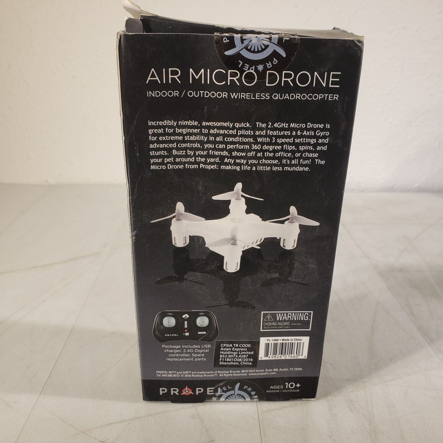 TESTED-WORKS Propel Air Micro Drone Blue Indoor Outdoor Wireless Quadcopter
