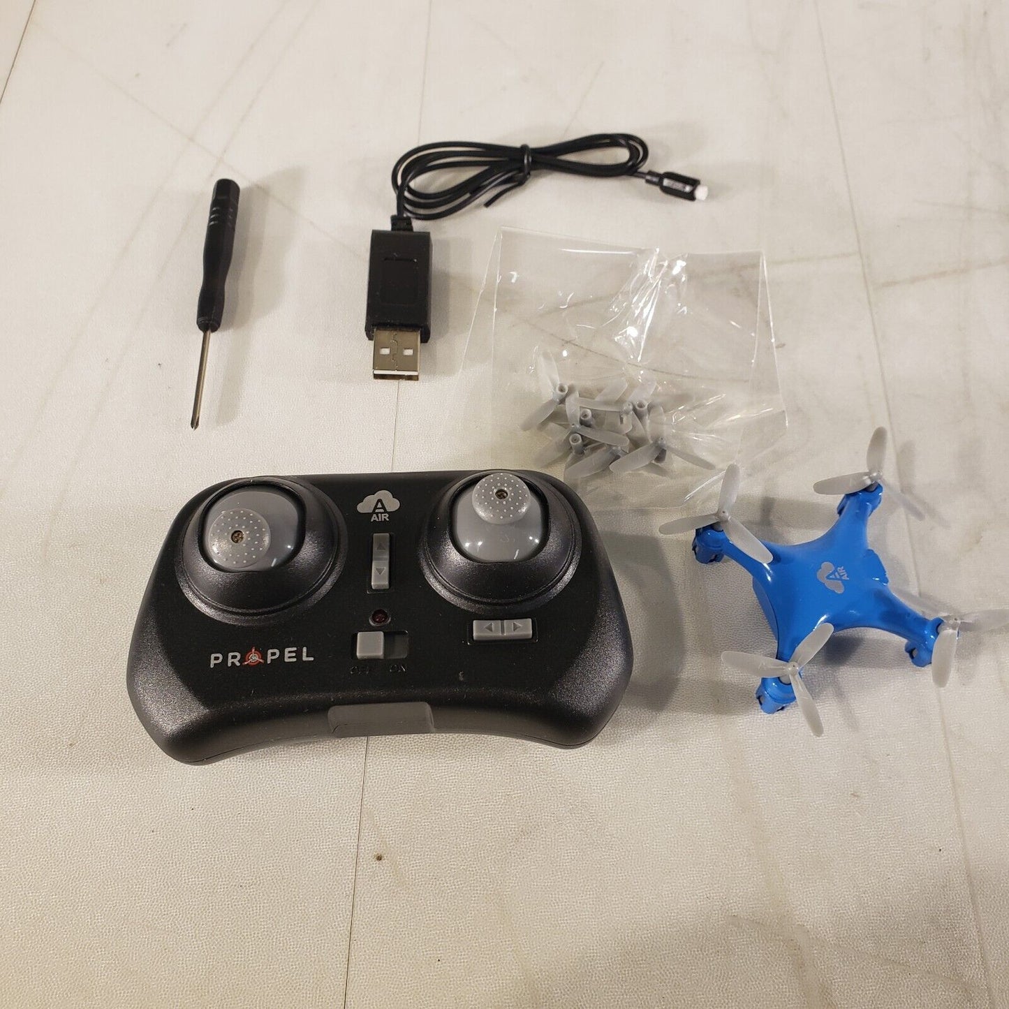 TESTED-WORKS Propel Air Micro Drone Blue Indoor Outdoor Wireless Quadcopter