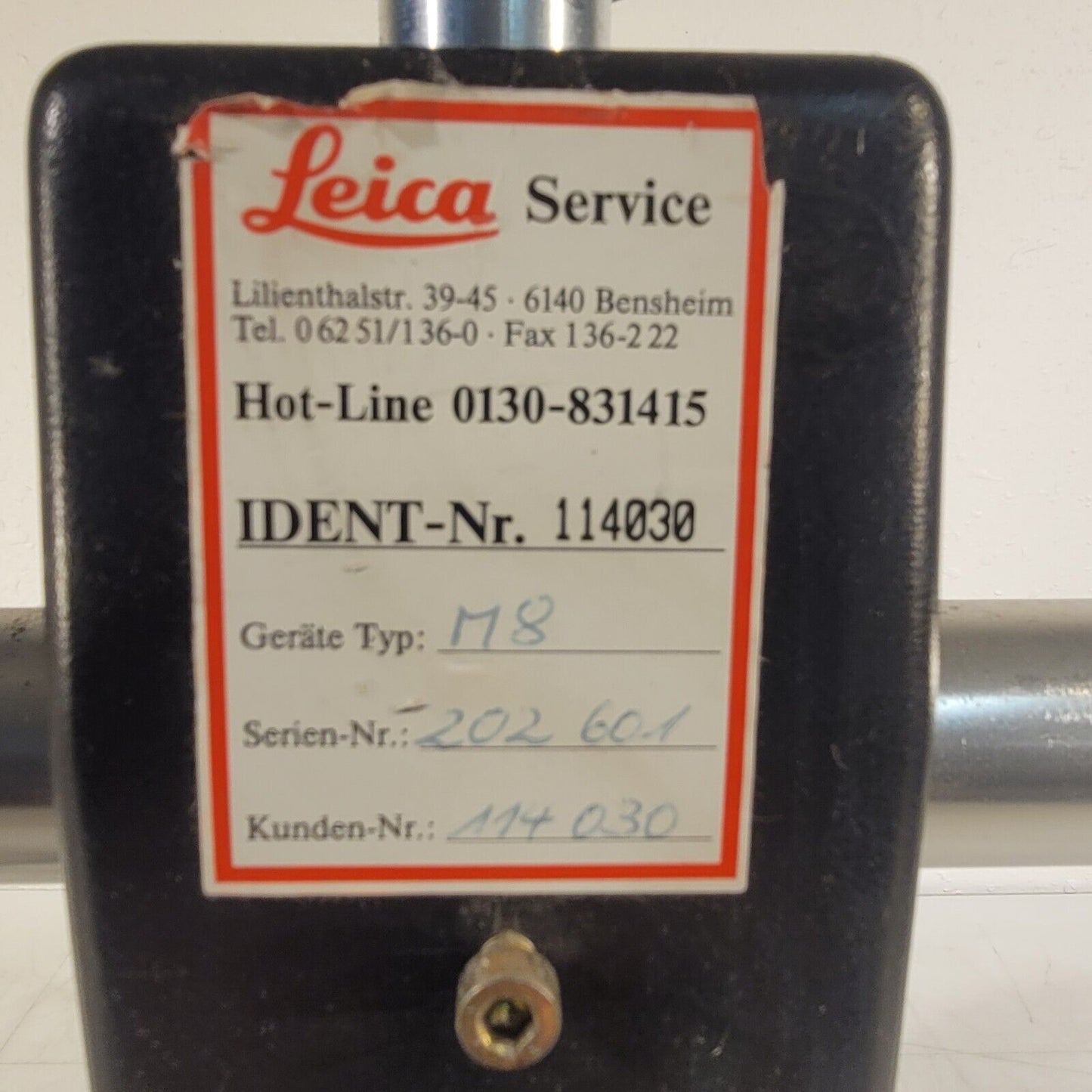 Leica Wild Heerbrugg Microscope System Stand 35" Max Height 114030