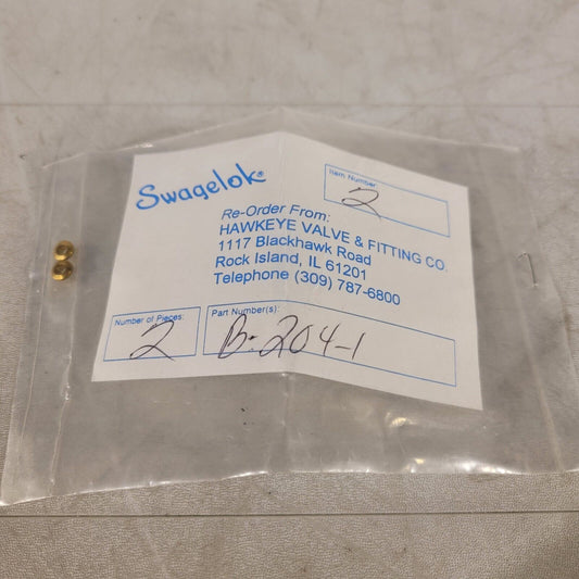 (2 Pack) Swagelok B-204-1 Brass Back Ferrule For 1/8" Swagelok Tube Fitting