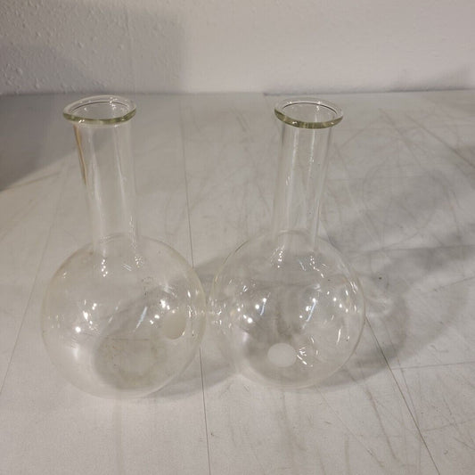 Lot Of 2 Pyrex Corning 500mL Flat Bottom Flask Laboratory Glassware Chemistry