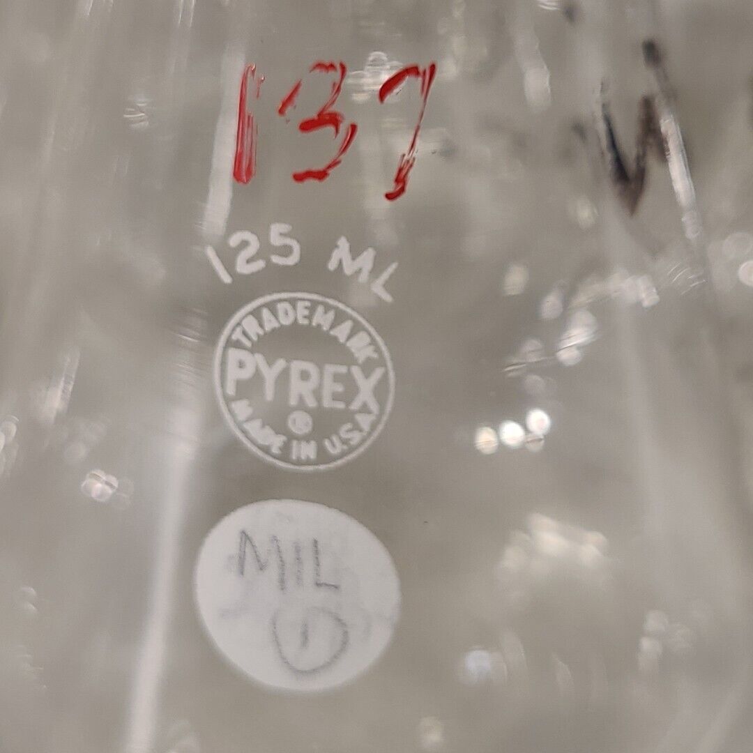 Lot Of 9 Pyrex Corning 4980 125mL Erlenmeyer Flask Laboratory Glassware