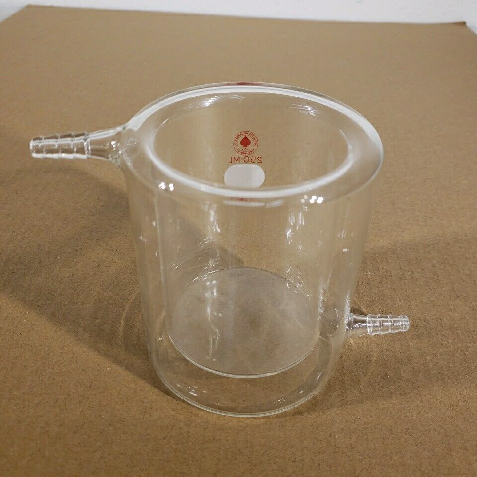 Ace Glass Incorporated 250mL Jacketed Reaction Beaker Vial Glassware Laboratory