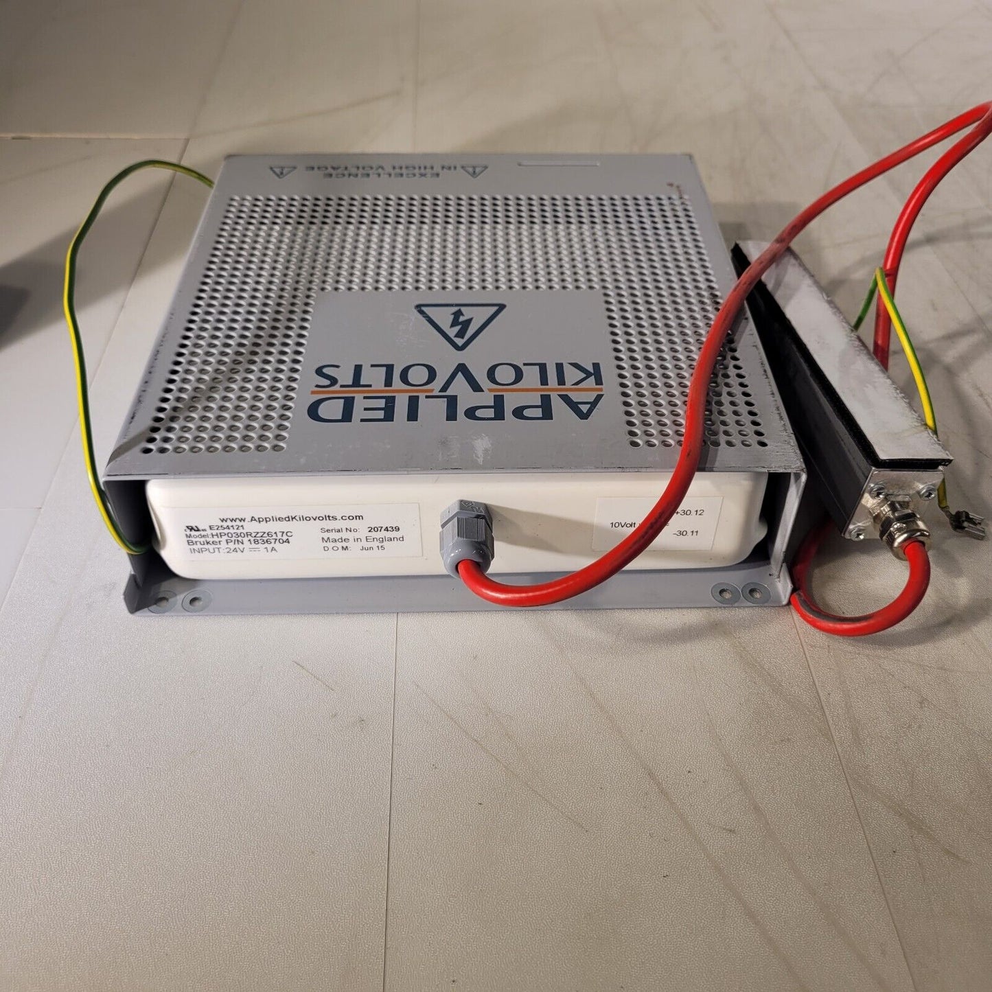 Applied Kilovolts HP030RZZ617C +/-30kV High Voltage Power Supply Bruker 1836704