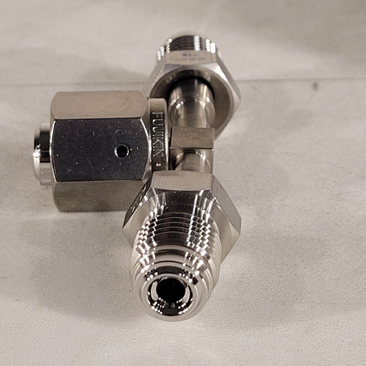 Fujikin 1/4" VRC Tee Fitting LK.6.35.KVJ  KV3 UP Female Male FVCR MVCR