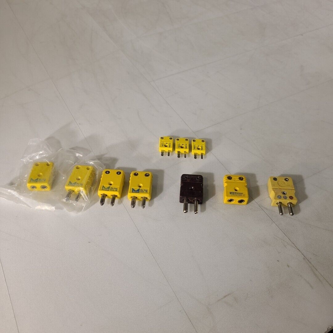 Various Type K Thermocouple Connections Lot of 10 2 Female 5 Male 3 Male Mini