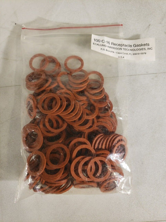 Bag Of Ecklund C-16 Receptacle Gaskets Seals TC - Does Not Contain All 100